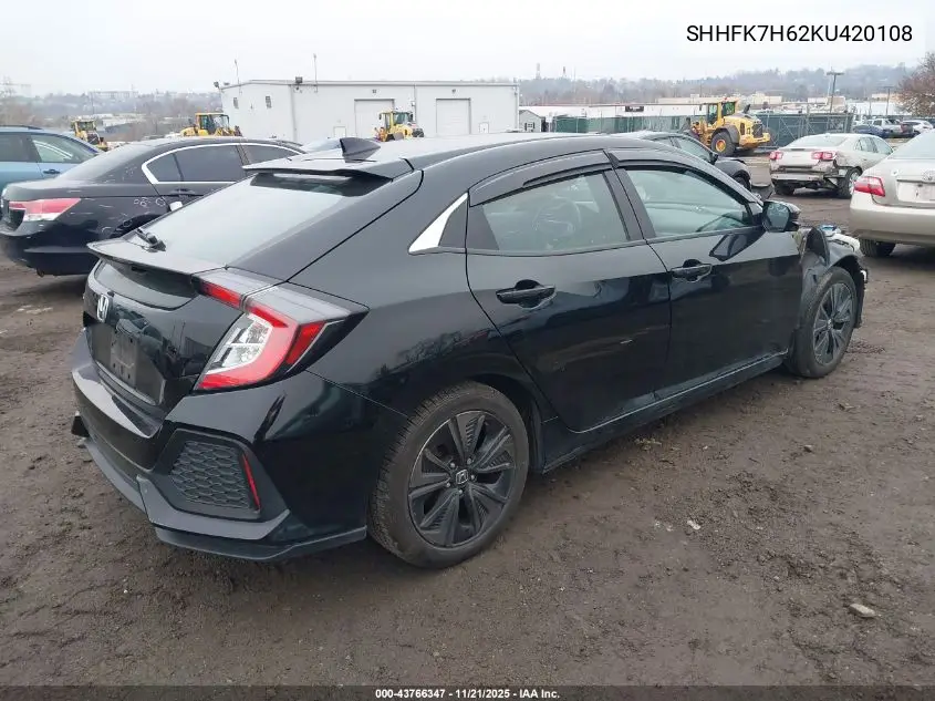 SHHFK7H62KU420108 2019 Honda Civic Ex