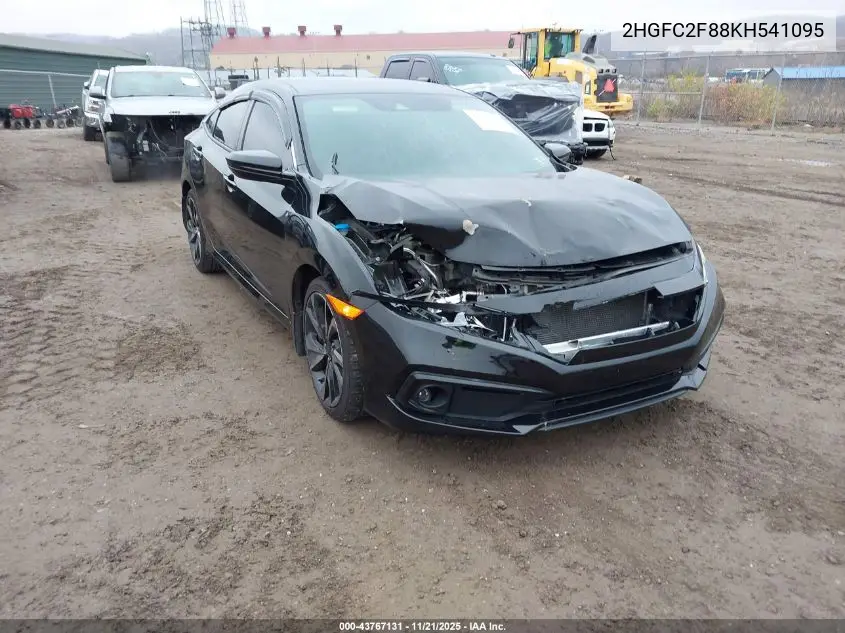 2HGFC2F88KH541095 2019 Honda Civic Sport