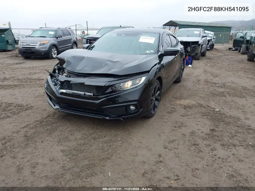 2HGFC2F88KH541095 2019 Honda Civic Sport