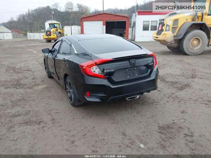2HGFC2F88KH541095 2019 Honda Civic Sport
