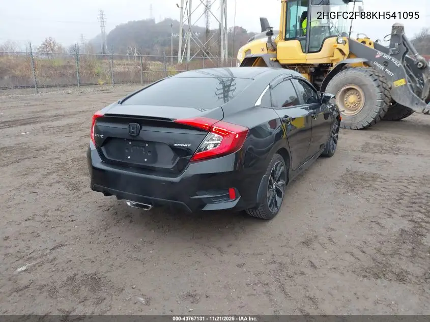 2HGFC2F88KH541095 2019 Honda Civic Sport