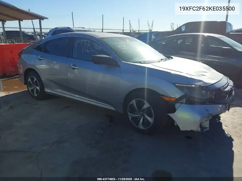 19XFC2F62KE035500 2019 Honda Civic Lx