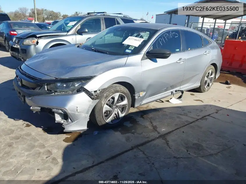 19XFC2F62KE035500 2019 Honda Civic Lx