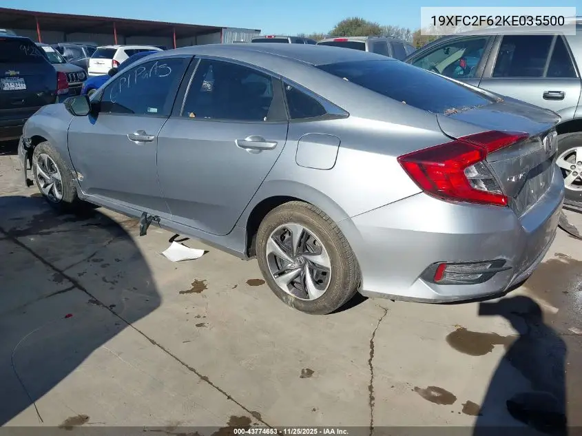 19XFC2F62KE035500 2019 Honda Civic Lx