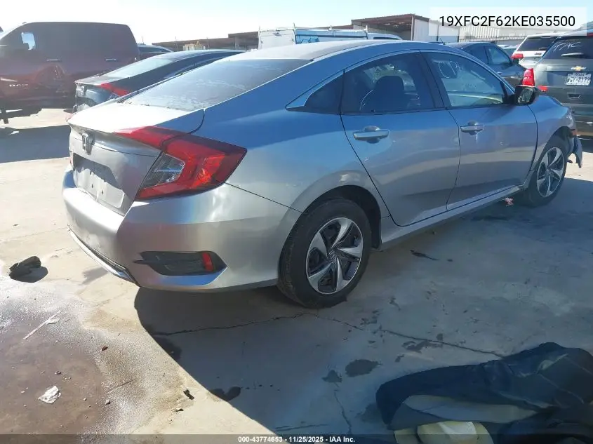 19XFC2F62KE035500 2019 Honda Civic Lx