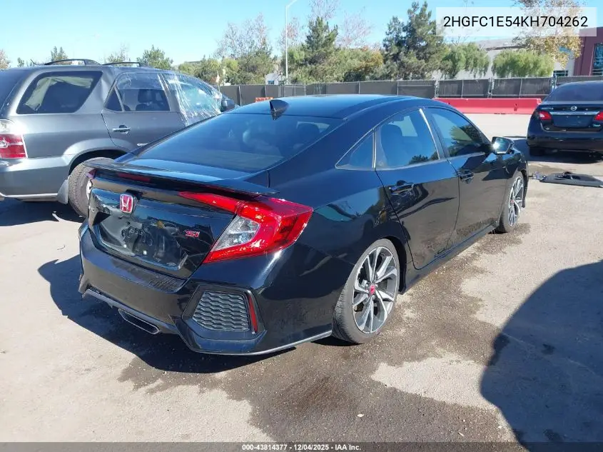 2HGFC1E54KH704262 2019 Honda Civic Si