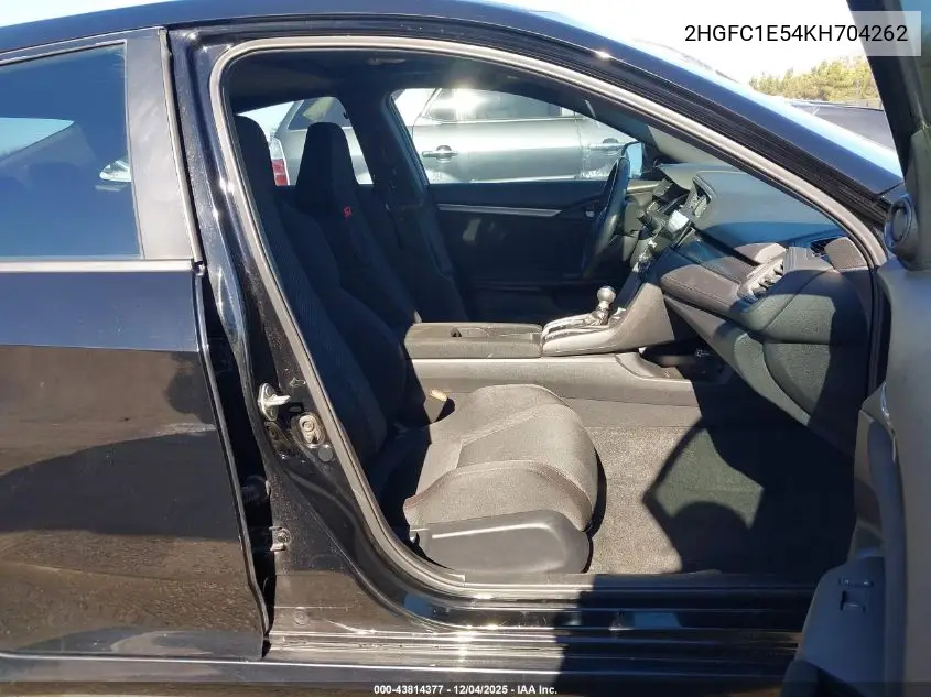 2HGFC1E54KH704262 2019 Honda Civic Si