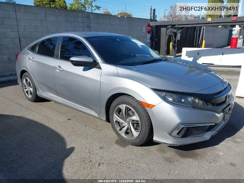 2HGFC2F6XKH579491 2019 Honda Civic Lx