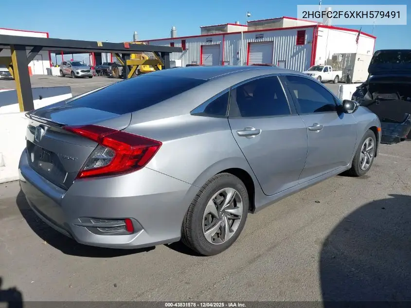 2HGFC2F6XKH579491 2019 Honda Civic Lx