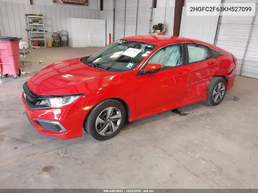 2HGFC2F63KH527099 2019 Honda Civic Lx