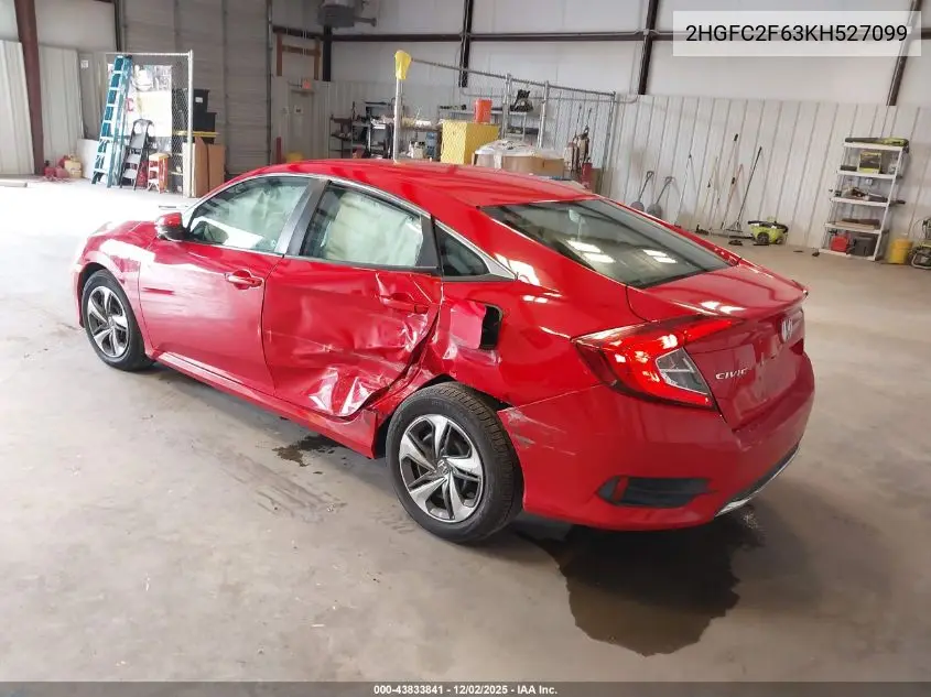 2HGFC2F63KH527099 2019 Honda Civic Lx