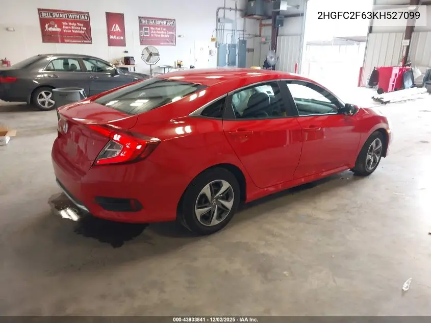 2HGFC2F63KH527099 2019 Honda Civic Lx