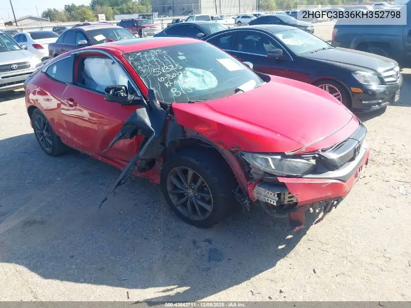 2HGFC3B36KH352798 2019 Honda Civic Ex