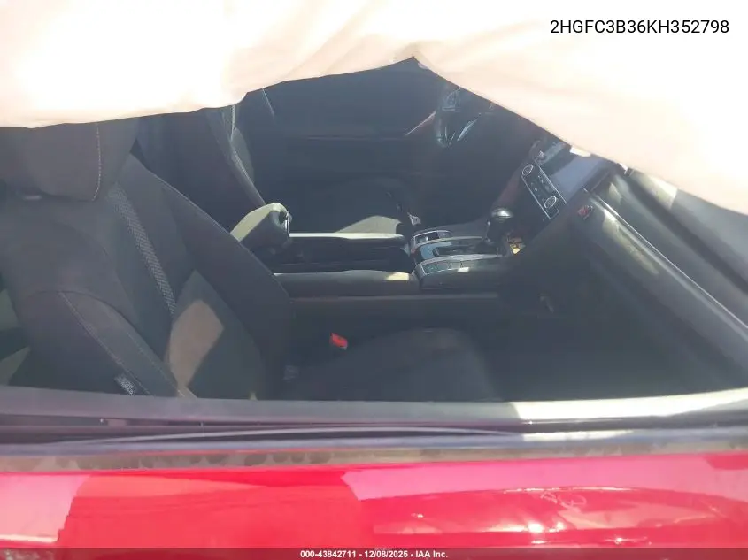2HGFC3B36KH352798 2019 Honda Civic Ex