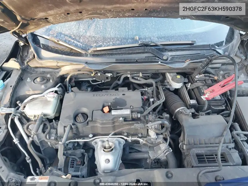 2HGFC2F63KH590378 2019 Honda Civic Lx