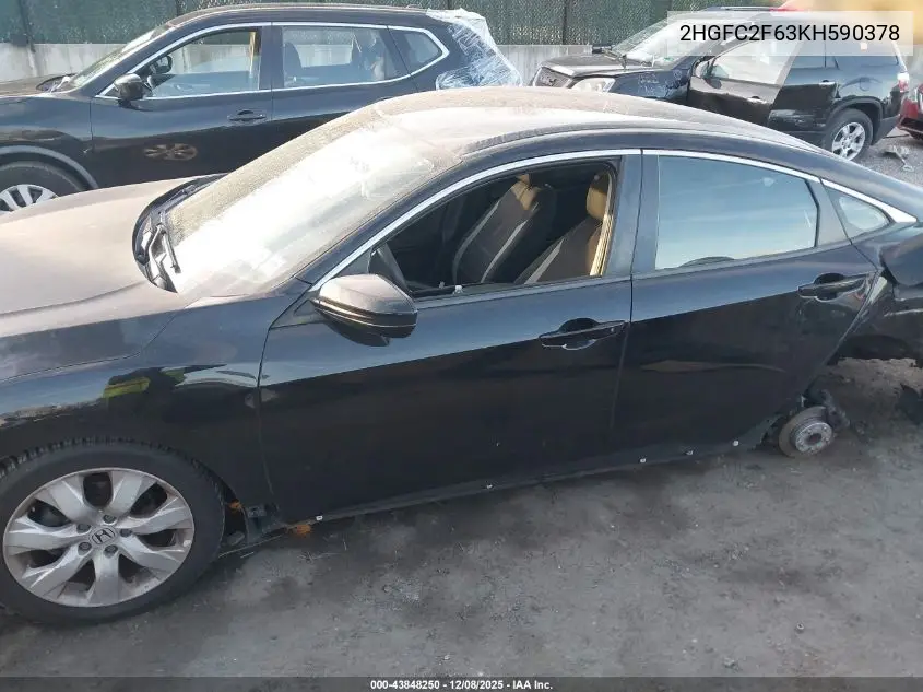 2HGFC2F63KH590378 2019 Honda Civic Lx