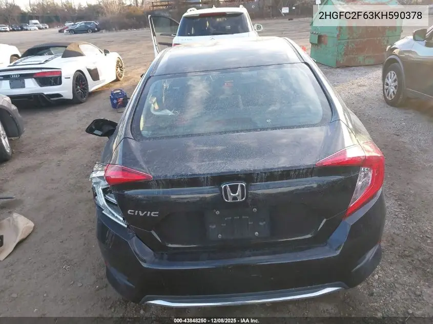 2HGFC2F63KH590378 2019 Honda Civic Lx