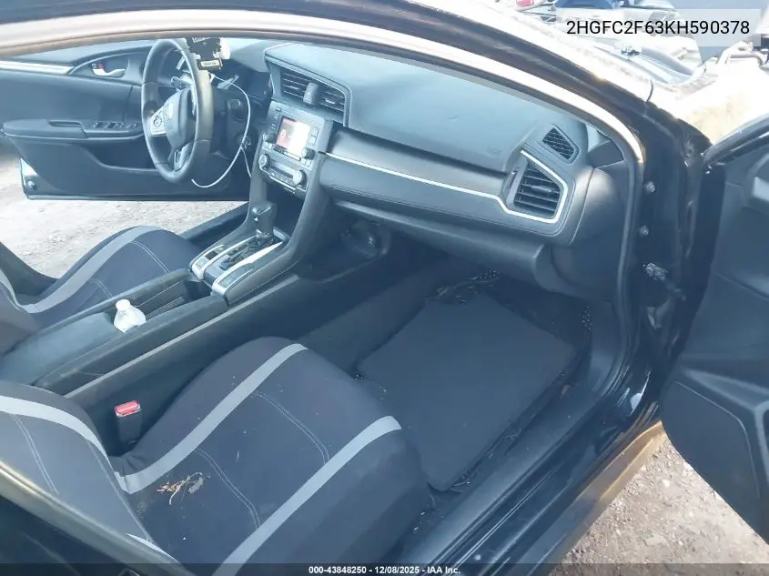 2HGFC2F63KH590378 2019 Honda Civic Lx