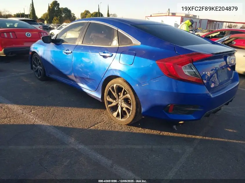 19XFC2F89KE204879 2019 Honda Civic Sport