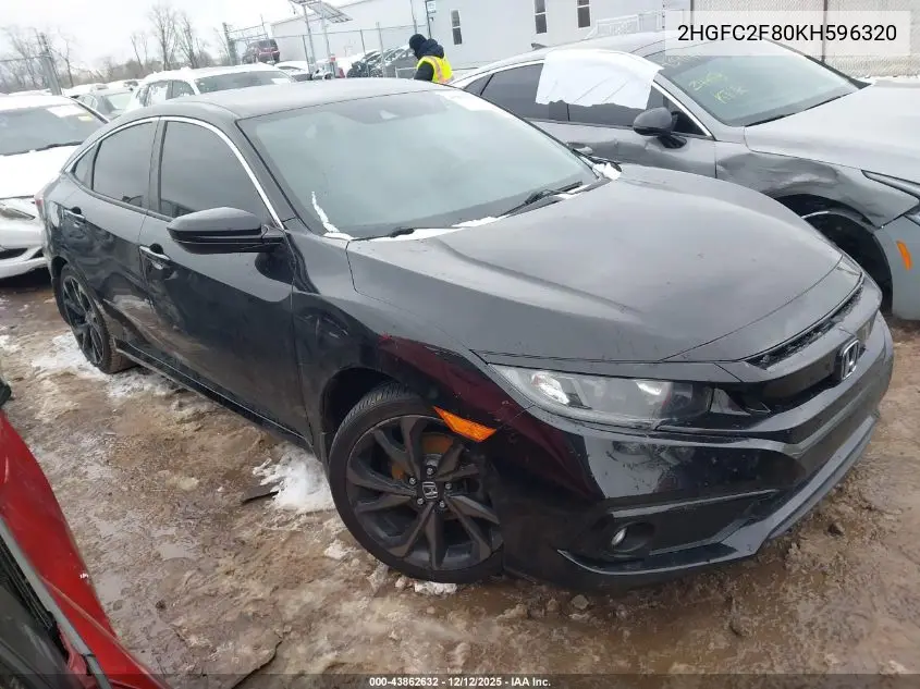 2HGFC2F80KH596320 2019 Honda Civic Sport