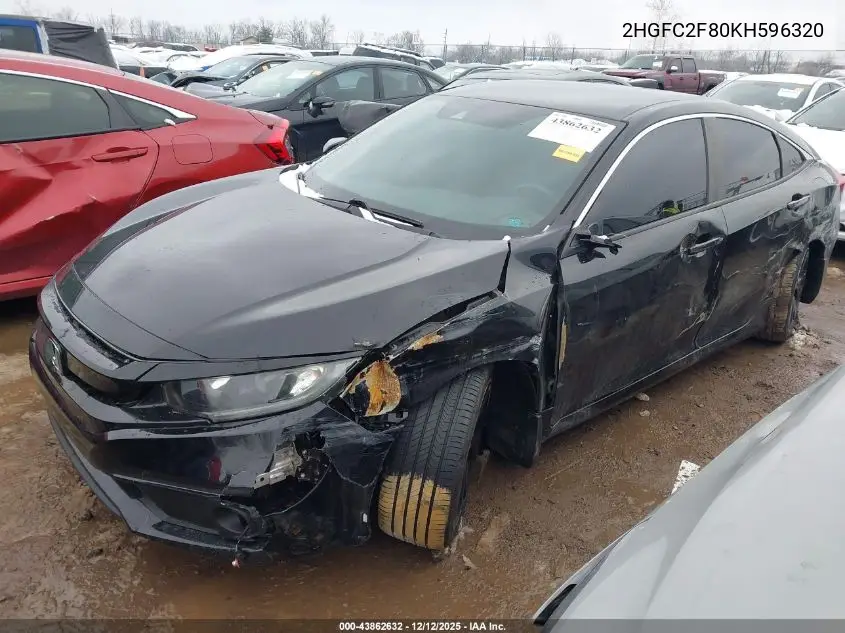 2HGFC2F80KH596320 2019 Honda Civic Sport