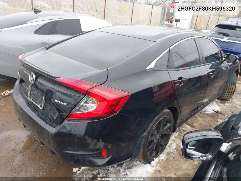 2HGFC2F80KH596320 2019 Honda Civic Sport