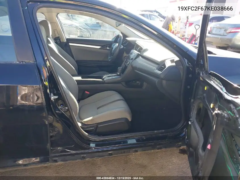 19XFC2F67KE038666 2019 Honda Civic Lx