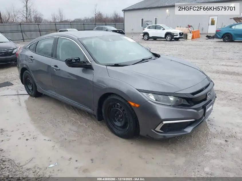 2HGFC2F66KH579701 2019 Honda Civic Lx