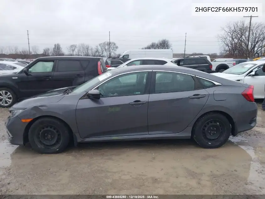 2HGFC2F66KH579701 2019 Honda Civic Lx