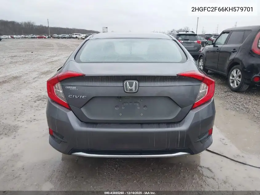 2HGFC2F66KH579701 2019 Honda Civic Lx