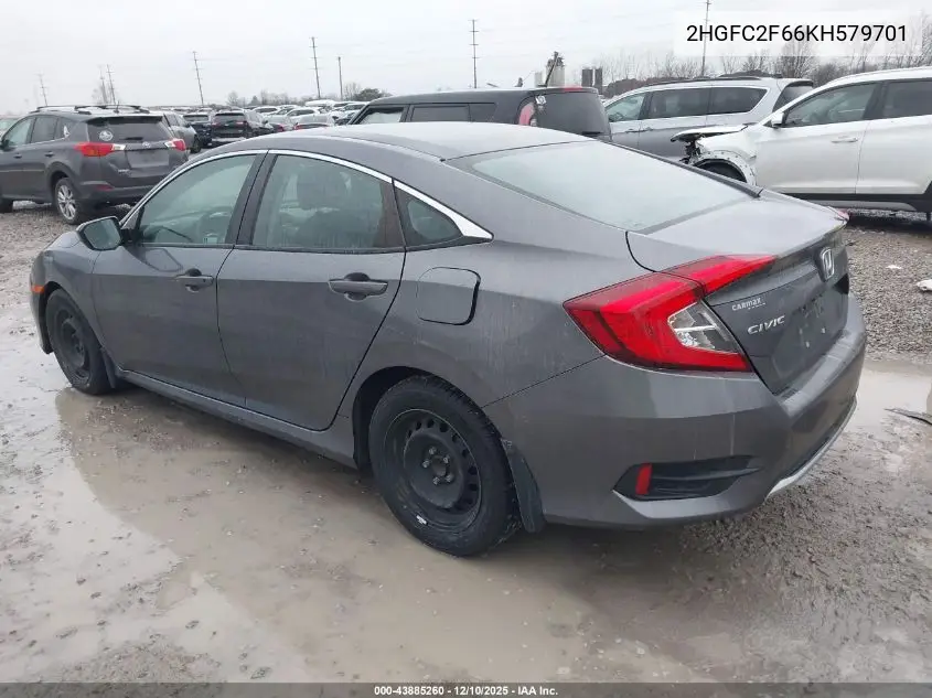 2HGFC2F66KH579701 2019 Honda Civic Lx