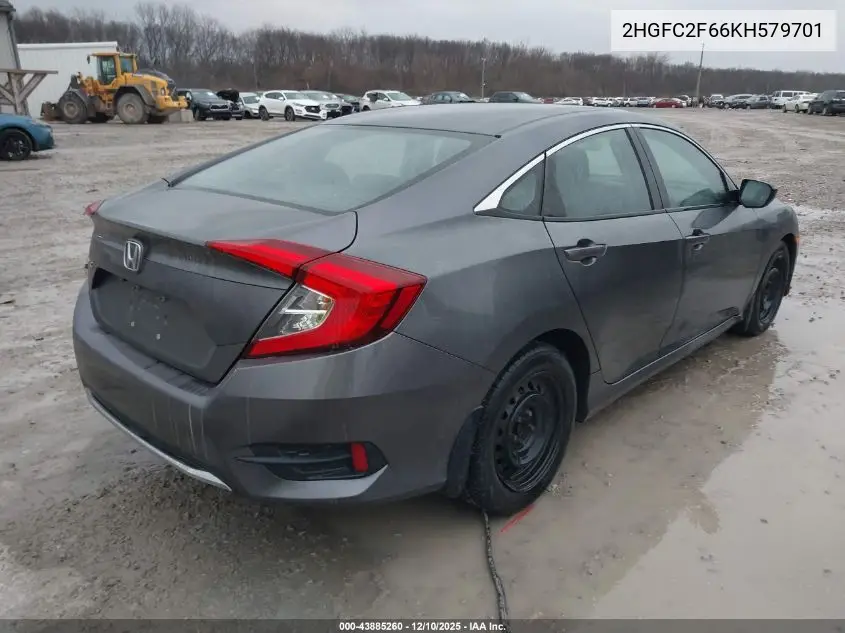 2HGFC2F66KH579701 2019 Honda Civic Lx