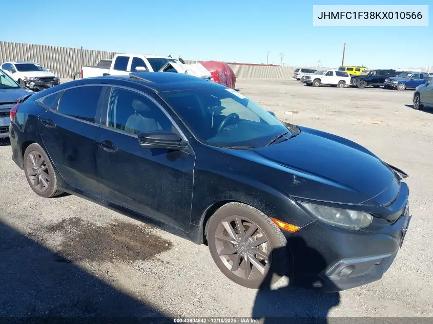 JHMFC1F38KX010566 2019 Honda Civic Ex