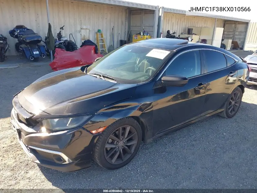 JHMFC1F38KX010566 2019 Honda Civic Ex