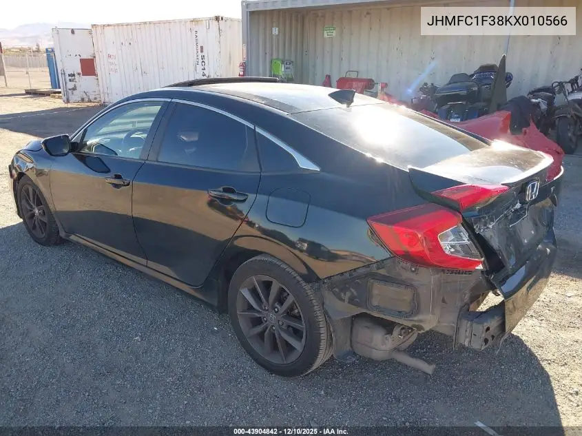JHMFC1F38KX010566 2019 Honda Civic Ex