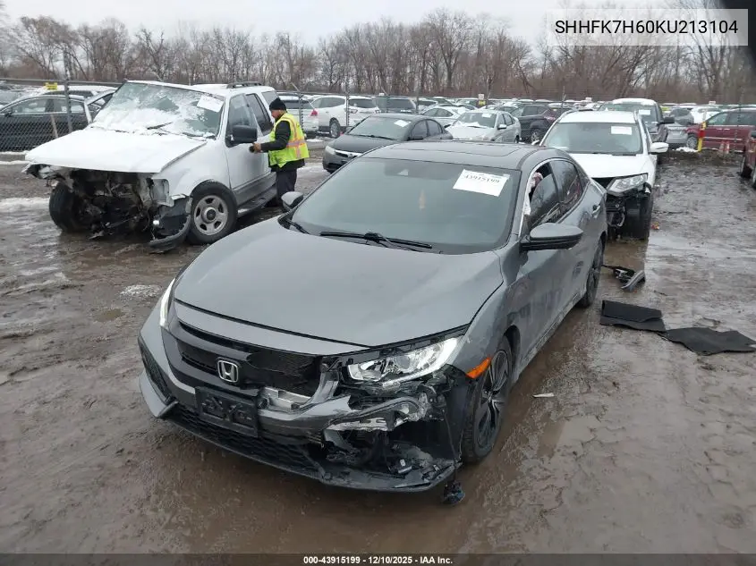 SHHFK7H60KU213104 2019 Honda Civic Ex