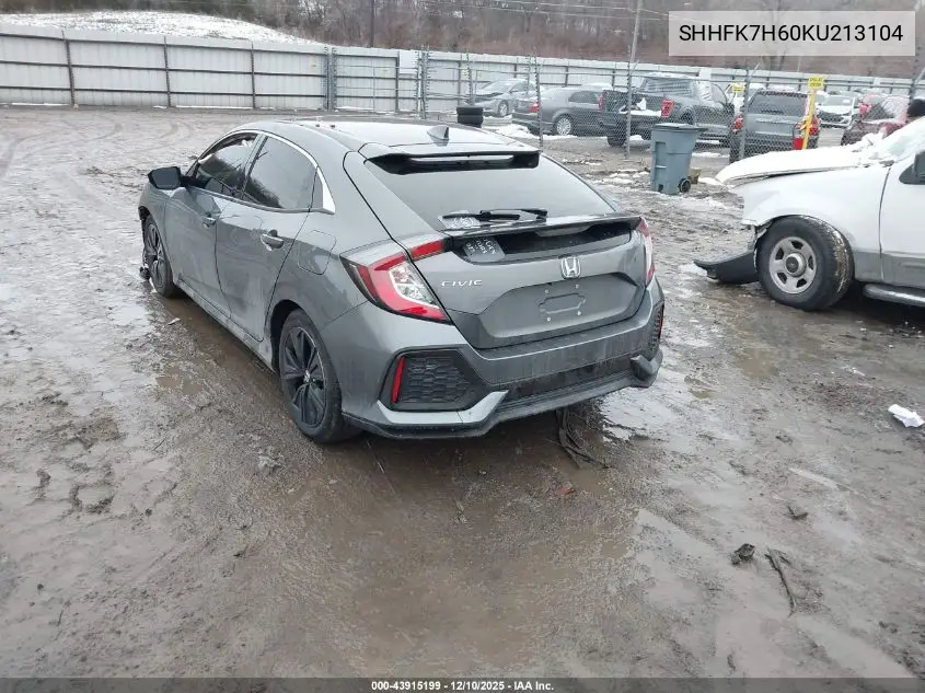 SHHFK7H60KU213104 2019 Honda Civic Ex