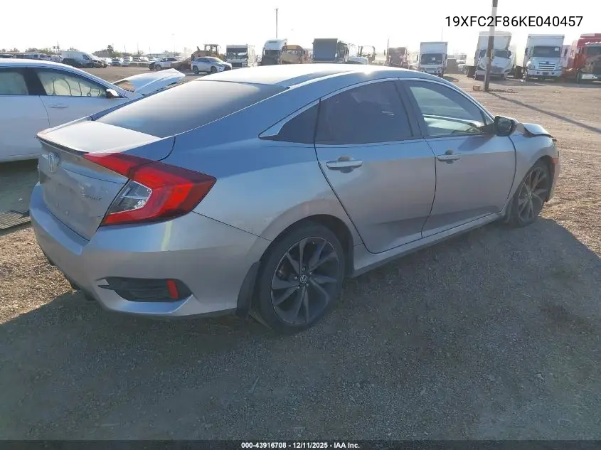 19XFC2F86KE040457 2019 Honda Civic Sport