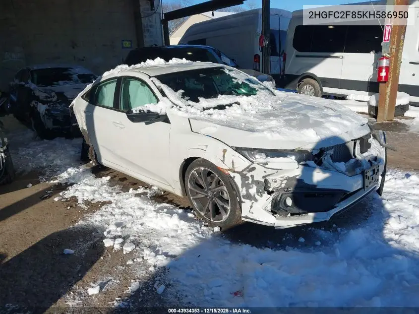 2HGFC2F85KH586950 2019 Honda Civic Sport