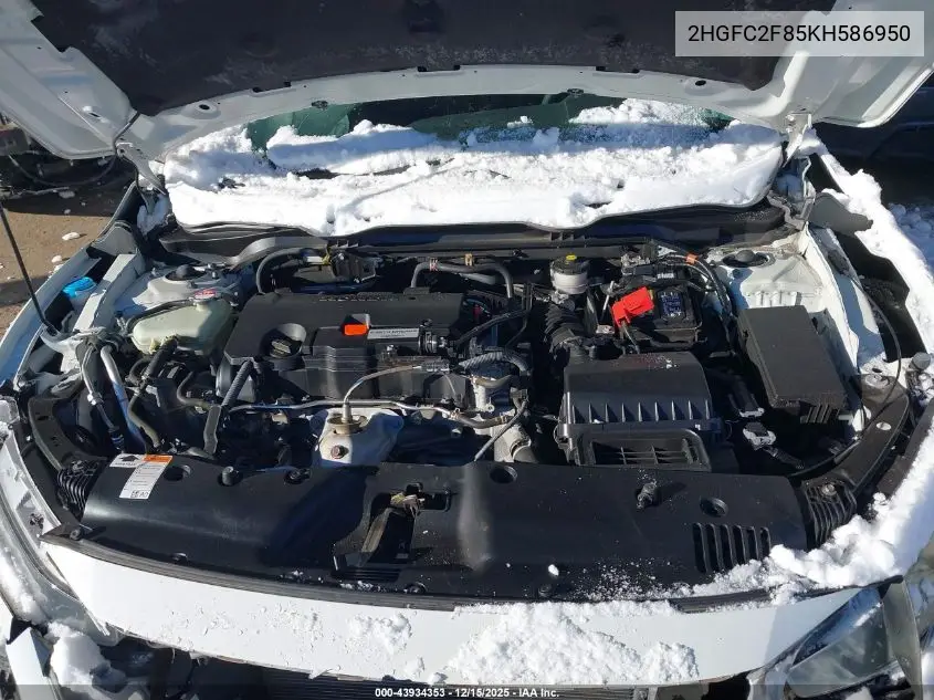 2HGFC2F85KH586950 2019 Honda Civic Sport