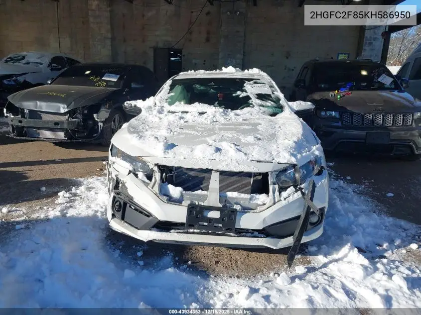 2HGFC2F85KH586950 2019 Honda Civic Sport