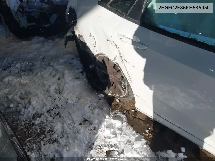 2HGFC2F85KH586950 2019 Honda Civic Sport