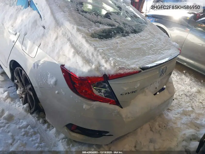 2HGFC2F85KH586950 2019 Honda Civic Sport