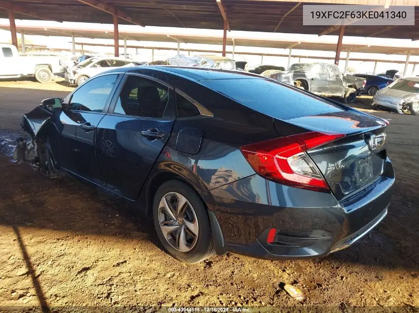 19XFC2F63KE041340 2019 Honda Civic Lx