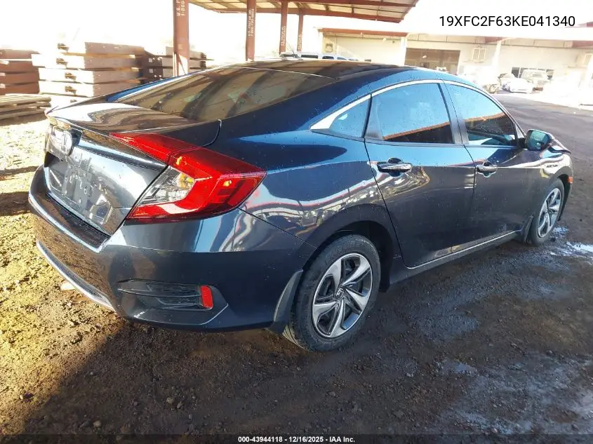 19XFC2F63KE041340 2019 Honda Civic Lx