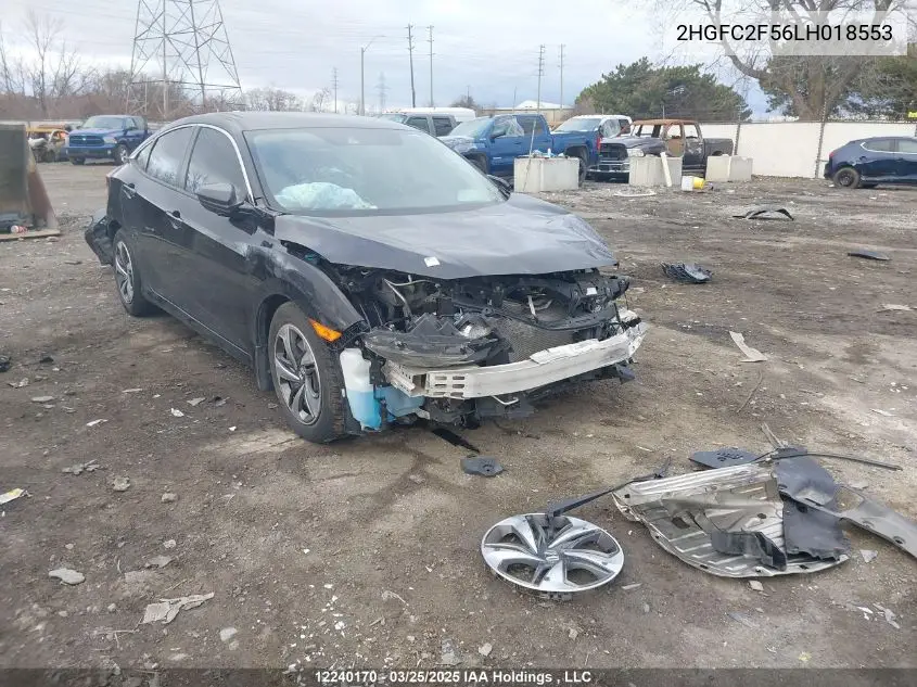 2HGFC2F56LH018553 2020 Honda Civic Lx