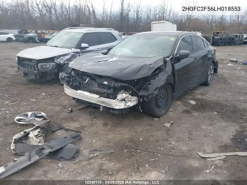 2HGFC2F56LH018553 2020 Honda Civic Lx