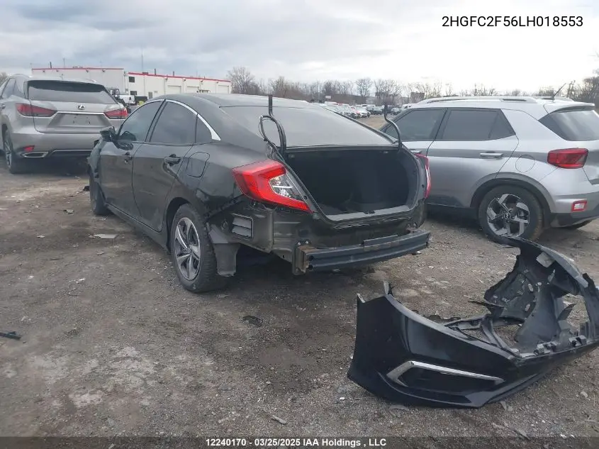2HGFC2F56LH018553 2020 Honda Civic Lx