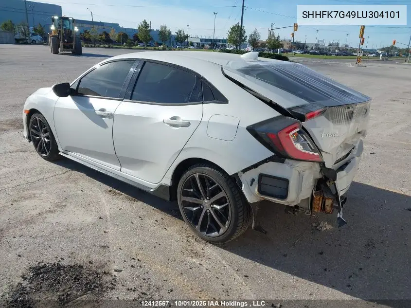 SHHFK7G49LU304101 2020 Honda Civic Sport