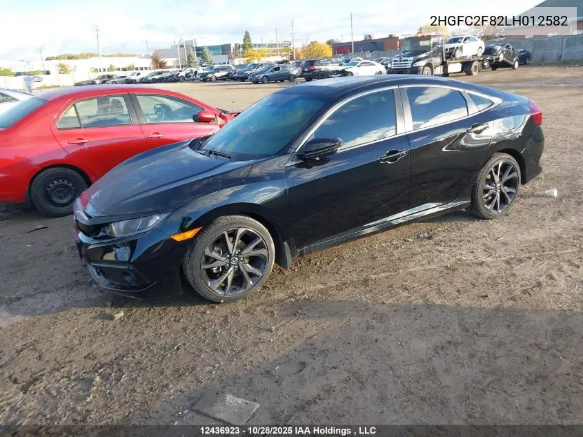 2HGFC2F82LH012582 2020 Honda Civic Sport
